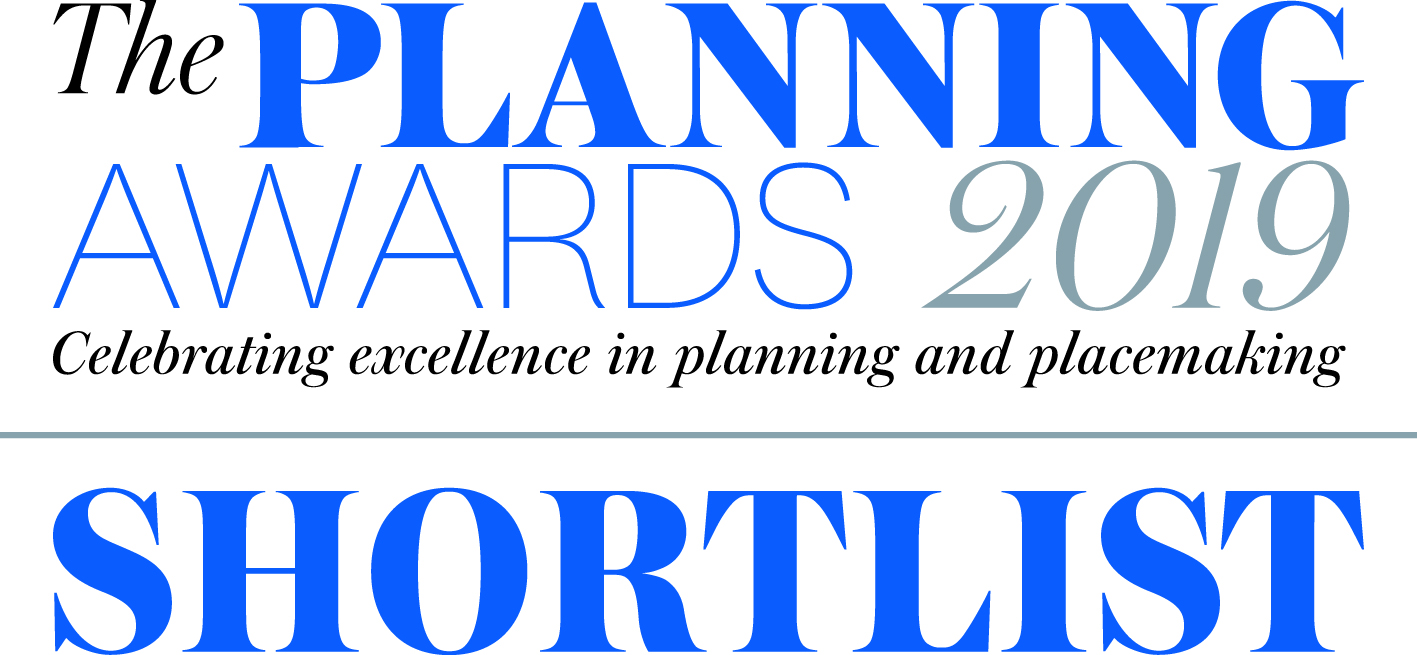 Planning Awards 2019 logo - Celebrating excellence in planning and placemaking, Greenham Business Park have been shortlisted.